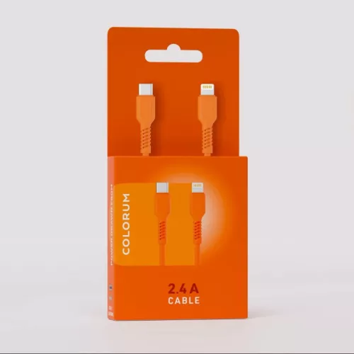 COLORUM kábel USB-C- Lightning 1,8m 2,4A CK12-CL-10 xOrange