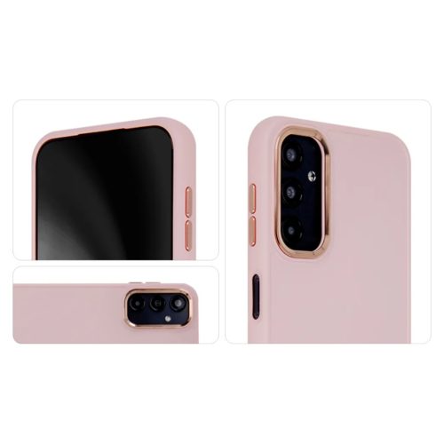 Satin Elegant tok iPhone 15 Pro Max 6,7" rózsaszín tok