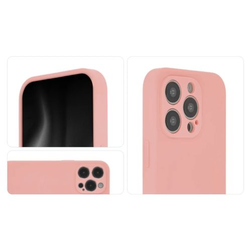 Soft Touch Mag Tok iPhone 15 Pro Max 6,7" pasztell rózsaszín tok
