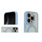 Satin Elegant Mag tok iPhone 15 Pro Max 6,7" kék tok