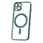 Színes króm mágneses tok iPhone 16 Pro 6,3" zöld