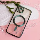 Színes króm mágneses tok iPhone 16 Pro 6,3" zöld
