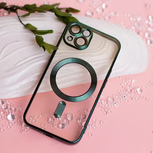 Színes króm mágneses tok iPhone 16 Pro 6,3" zöld