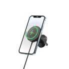 Forever autós tartó légbefúvó nyílásra MACH-300 mágneses vezetéknélküli töltéssel fekete Qi2 15W