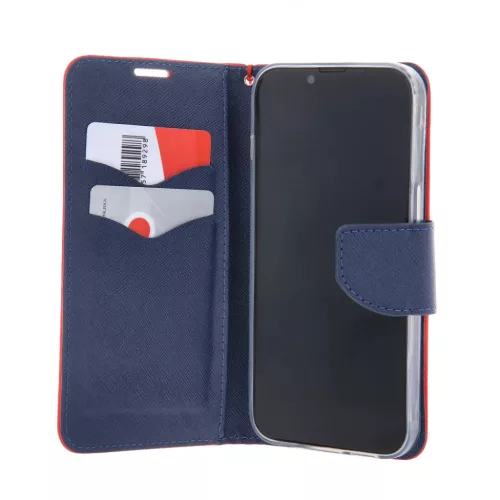 Fancy fliptok iPhone 16 Pro 6,3" piros-kék tok