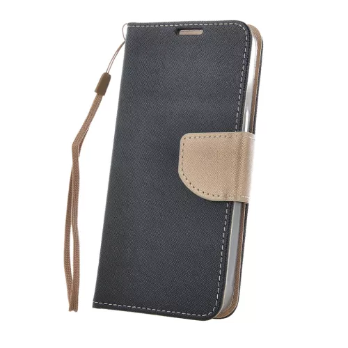 Fancy fliptok iPhone 16 Pro 6,3" fekete-arany tok