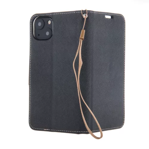 Fancy fliptok iPhone 16 Pro 6,3" fekete-arany tok