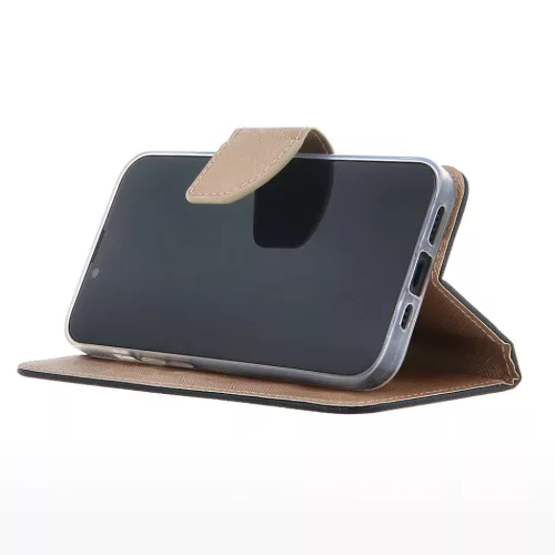 Fancy fliptok iPhone 16 Pro 6,3" fekete-arany tok