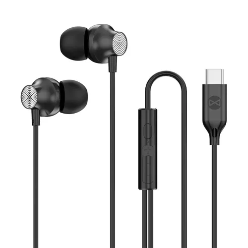 Forever vezetékes fülhallgató EP-02 USB-C fekete