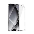 Edzett üveg fém kerettel iPhone 16 Plus 6,7" fekete keret üvegfólia