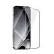 Edzett üveg fém kerettel iPhone 16 Plus 6,7" fekete keret üvegfólia