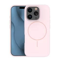   Szilikon Vékony Mag tok iPhone 16 Pro 6,3"-hoz világos rózsaszín