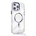 Átlátszó Vékony Mágneses tok iPhone 16 Pro 6,3" kék