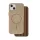 Csillogó Vékony Mag iPhone 15 6,1" tok barna