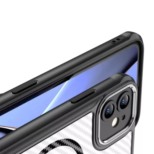 Defender Carbon Mag tok iPhone 12 6,1" fekete