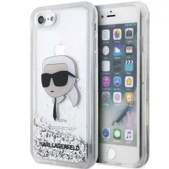   Karl Lagerfeld KLHCI8LNKHCH iPhone 7/8/SE 2020/2022 ezüst/ezüst kemény tok Glitter Karl Head