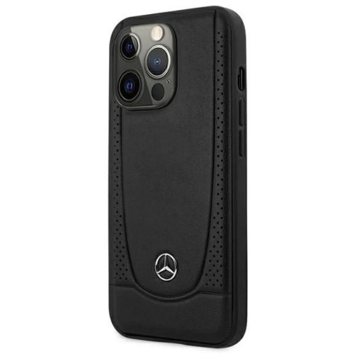 Mercedes MEHCP15XARMBK iPhone 15 Pro Max 6.7" fekete/fekete keménytok bőr Urban tok