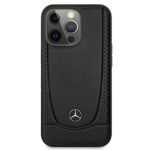 Mercedes MEHCP15XARMBK iPhone 15 Pro Max 6.7" fekete/fekete keménytok bőr Urban tok