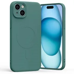 iPhone 15 Plus Mercury MagSafe Semi-Silicone zöld tok