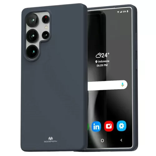 Samsung Galaxy S25 Ultra éjféli kék Mercury Soft tok