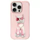 Nimmy Glasses Cool Cat tok iPhone 16 Pro-hoz - Rózsaszín tok