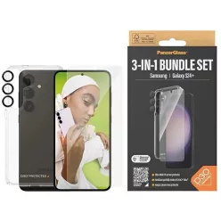   PanzerGlass Bundle 3in1 szett átlátszó tok + üvegfólia + kamera lencsevédő Samsung Galaxy S24+-hoz