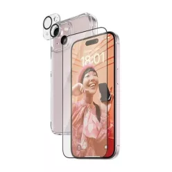   PanzerGlass Bundle 3 az 1-ben szett átlátszó tok + üvegfólia + kameravédő iPhone 15 Plushoz - tok