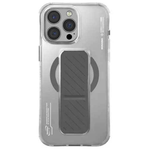 Skinarma Axon iPhone 16 Pro 6.3" Mágneses Töltés + Állvány tok titán