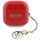 Guess Glossy Effect Printed Classic Logo & Charm TWS fülhallgató - piros