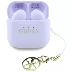   TWS Guess Glossy Effect Nyomtatott Klasszikus Logó & Charm Fejhallgató - Levendula