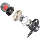 USAMS EP-48 stereo fülhallgató USB-C, szín: szürke