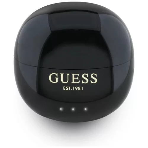 Fényes Hatású Tojás Alakú Nyomtatott Klasszikus Logós Guess Vezeték Nélküli Fejhallgató - fekete