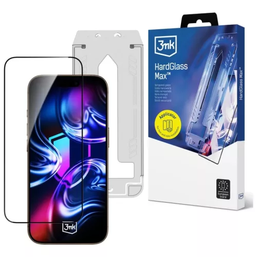 Apple iPhone 17 Pro Max edzett üveg 3MK HardGlass Max applikátorral üvegfólia