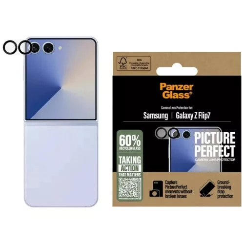 PanzerGlass PicturePerfect edzett üveg objektívvédő Samsung Galaxy Z Flip7 üvegfólia