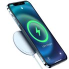 USAMS CD160 W2 Cink ötvözet MagSafe vezeték nélküli Qi mágneses töltő 15W ezüst
