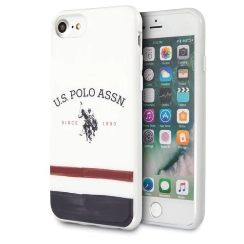 U.S. POLO ASSN. Tricolor Pattern Collection USHCI8PCSTRB tok iPhone 7/8/SE 2020 fehér
