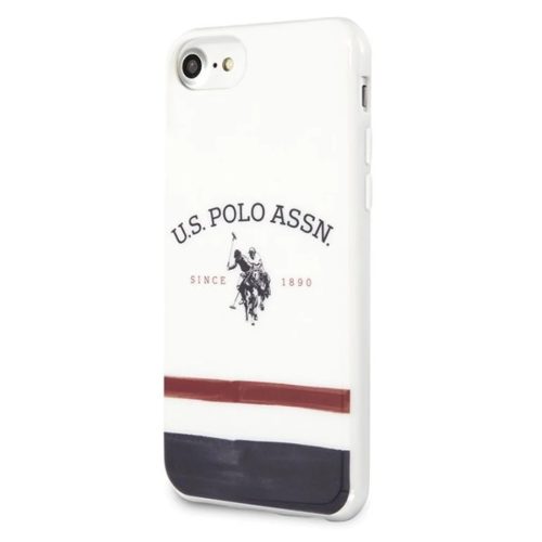 U.S. POLO ASSN. Tricolor Pattern Collection USHCI8PCSTRB tok iPhone 7/8/SE 2020 fehér
