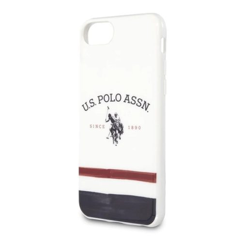 U.S. POLO ASSN. Tricolor Pattern Collection USHCI8PCSTRB tok iPhone 7/8/SE 2020 fehér