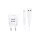 USAMS T20 hálózati töltő adapter 2xUSB 2,1A microUSB kábellel fehér