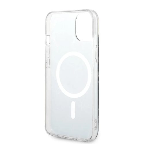 iPhone 14 Guess BUGUHMP14SHMEACSK Marble MagSafe kompatibilis hátlap + vezeték nélküli töltő fekete