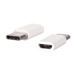 Micro USB - Type-C átalakító adapter fehér