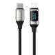 USAMS U78 USB-C – Lightning gyorstöltő kábel LED kijelzővel 1,2 m 20 W PD fehér (US-SJ545)