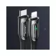 USAMS USB-C - Lightning kábel Smart Power-off 20 W PD 1,2 m fekete (US-SJ518)