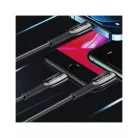 USAMS USB-C - Lightning kábel Smart Power-off 20 W PD 1,2 m fekete (US-SJ518)