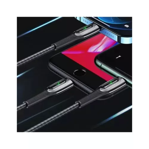 USAMS USB-C - Lightning kábel Smart Power-off 20 W PD 1,2 m fekete (US-SJ518)