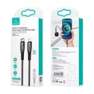 USAMS USB-C - Lightning kábel Smart Power-off 20 W PD 1,2 m fekete (US-SJ518)