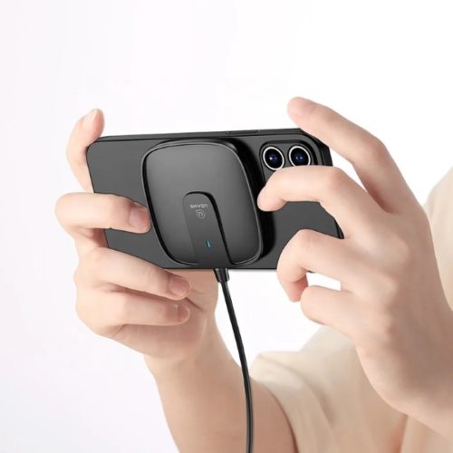 USAMS vezeték nélküli Qi töltő 15W fekete