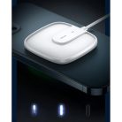 USAMS CD159 W1 Extra vékony MagSafe vezeték nélküli Qi mágneses töltő 15W fehér