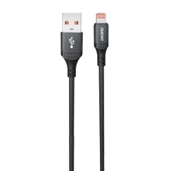   Dudao 3A 30W L3SL USB-A - Lightning kábel fonott 1.2m - Fekete