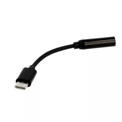 USB -Type C - 3.5 mm Jack adapter fekete
